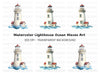 Lighthouse and Waves Clipart Bundle