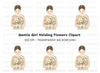 Girl with Flowers Clipart Bundle