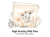 Delicate Flowers Frames Clipart Bundle