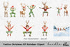 Christmas Elves and Reindeer Clipart Bundle