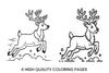 Cute Reindeerfor Kids Coloring Books