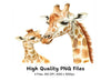 Adorable Giraffe Family Clipart Bundle