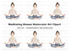 Serene Yoga Pose Clipart Bundle