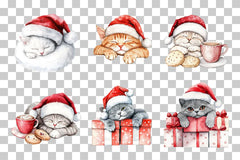 Adorable Christmas Cats Clipart Bundle - CraftNest - Digital Crafting and Art