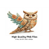 Floral Owl Clipart Bundle