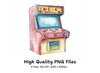 Retro Arcade Machine Clipart Bundle