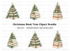 Festive Pine Christmas Trees Clipart Bundle