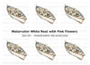 Boat with Pink and White Flowers Clipart Bundle