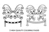 Christmas Elf Jumping Coloring Books
