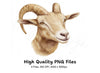 Smiling Goats Clipart Bundle