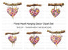 Floral Heart Hanging Sign Clipart Bundle