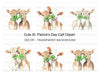 Cute Calves with Lucky Clover Clipart Bundle