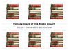 Stack of Christmas Books Clipart Bundle