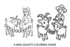 Farmer and Goats Fun Coloring Books