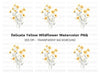 Yellow Wildflowers Clipart Bundle