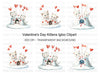 Cute Kittens in Igloos Valentine Clipart Bundle