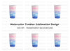 Pink and Blue Tumbler Clipart Bundle