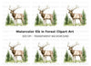 Majestic Elk in Forest Clipart Bundle