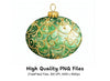 Green Christmas Ornaments Clipart Bundle