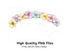 Floral Rainbow Clipart Bundle