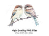 Birds on Branch Clipart Bundle