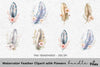 Feather and Flowers Clipart Bundle