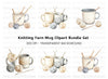 Cozy Knitting Crochet Clipart Bundle