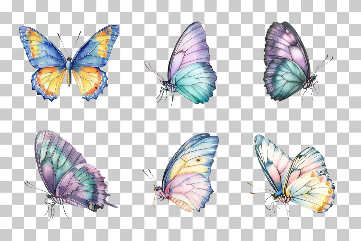 Colorful Butterfly Clipart Bundle - CraftNest - Digital Crafting and Art