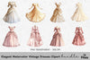 Elegant Vintage Dresses Clipart Bundle