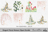 Elegant Floral Women Clipart Bundle