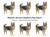 Happy German Shepherd Dog Clipart Bundle