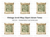 Vintage Rolled Map Clipart Bundle