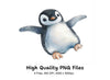 Cute Baby Penguin Clipart Bundle