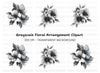 Elegant Black and White Floral Clipart Bundle