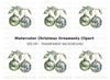 Christmas Ornaments Clipart Bundle