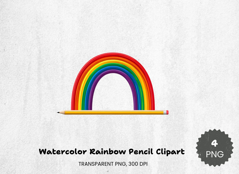 Rainbow Pencil Clipart Bundle - CraftNest - Digital Crafting and Art
