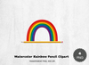 Rainbow Pencil Clipart Bundle