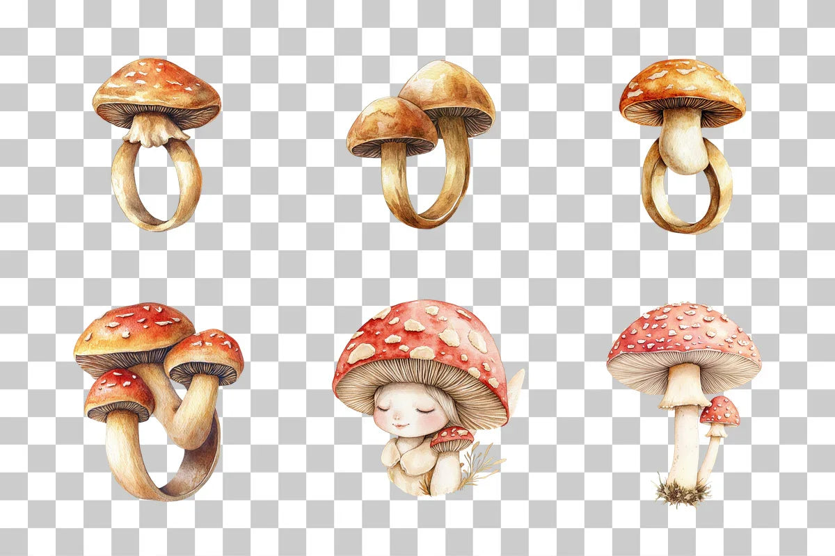 Fairy Mushroom Ring Clipart Bundle - CraftNest - Digital Crafting and Art