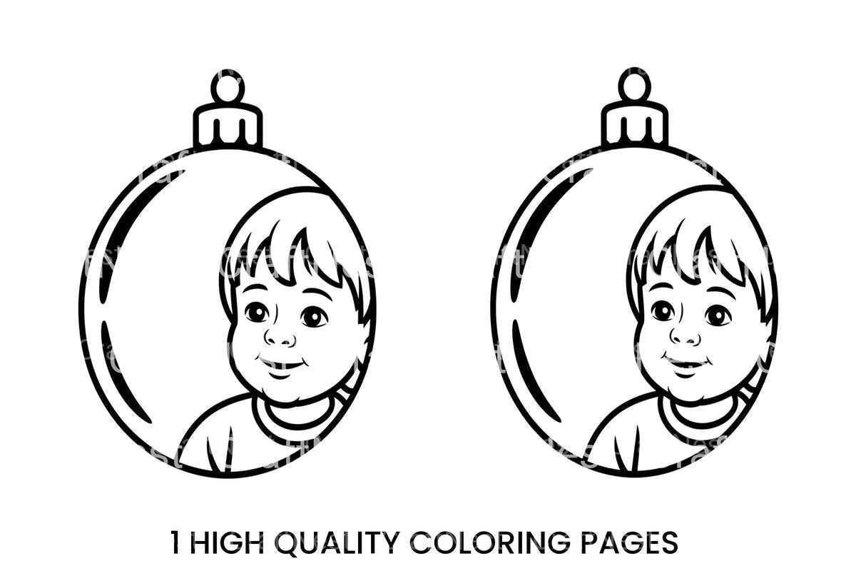 Christmas Ornament Boy Coloring Books