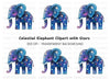 Starry Night Elephant Clipart Bundle