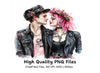 Edgy Punk Couple in Love Clipart Bundle