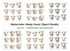 Adorable Sheep Faces Clipart Bundle