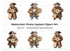 Bearded Pirates with Compasses Clipart Bundle