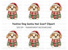 Cute Christmas Puppy Clipart Bundle