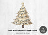 Christmas Tree Clipart Bundle: Festive Sheet Music Designs