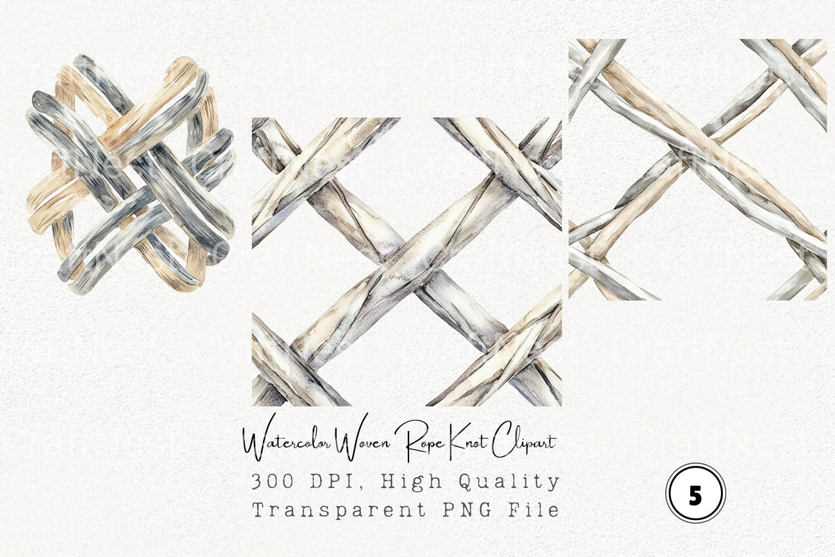 Woven Rope Knot Clipart Bundle