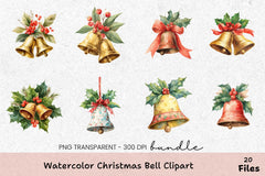 Christmas Bell Clipart Bundle - CraftNest - Digital Crafting and Art