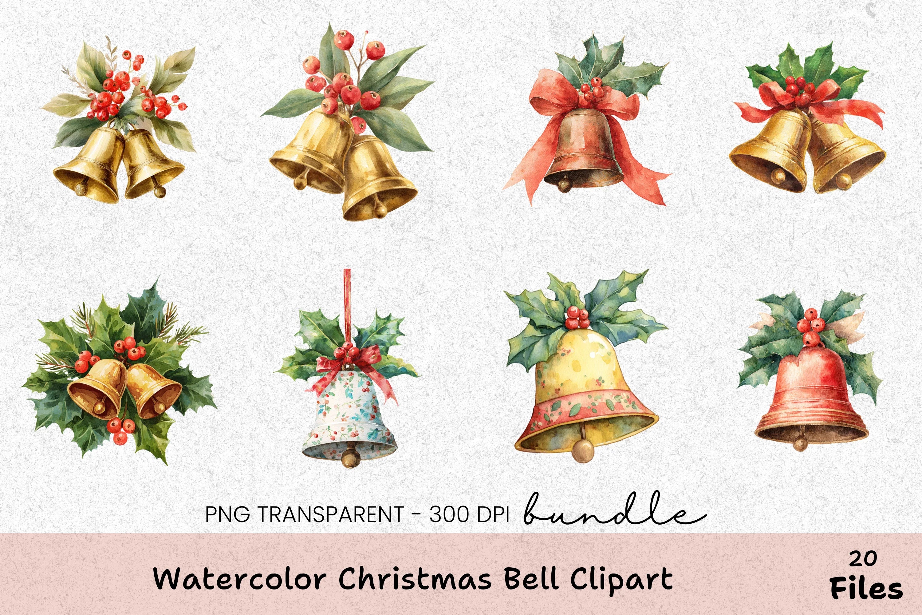 Christmas Bell Clipart Bundle - CraftNest - Digital Crafting and Art