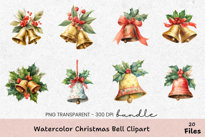 Christmas Bell Clipart Bundle - CraftNest - Digital Crafting and Art
