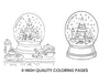 Winter Snow Globe Coloring Books